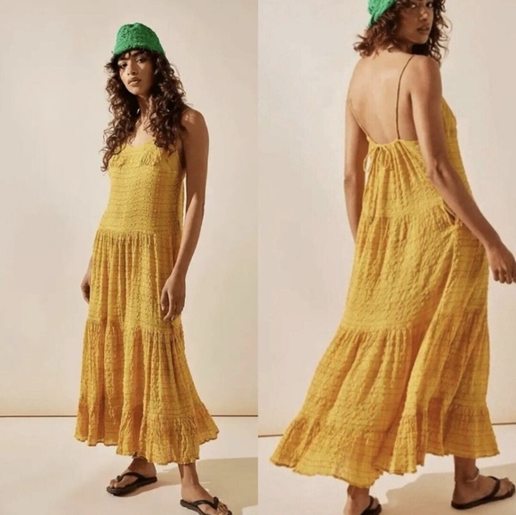 NEW Free People Marigold striped maxi dress XL - Picture 4 of 6